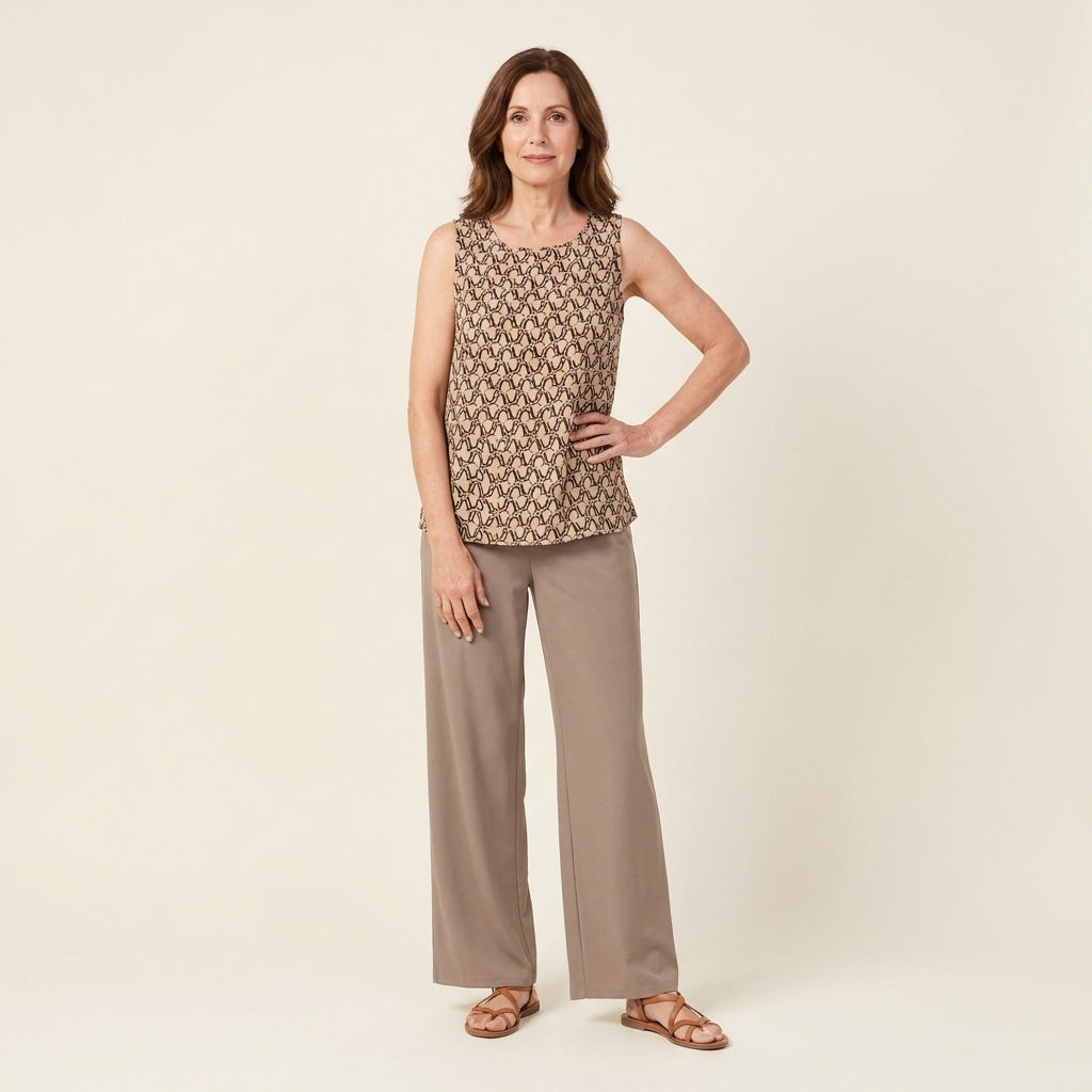 Vera™ | Conjunto Blusa y Pantalón Tono Tierra