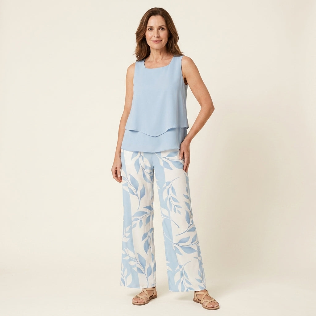 Aurelia™ | Conjunto Blusa y Pantalón Floral