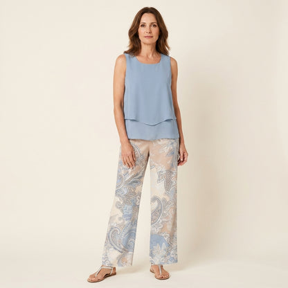 Serena™ | Conjunto Blusa y Pantalón Paisley