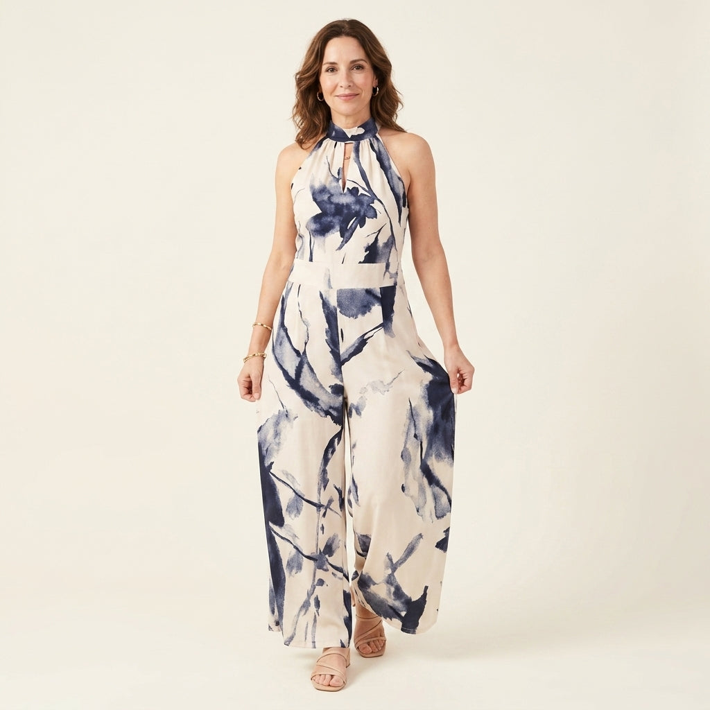 Indra™ | Mono Halter Estampado Acuarela