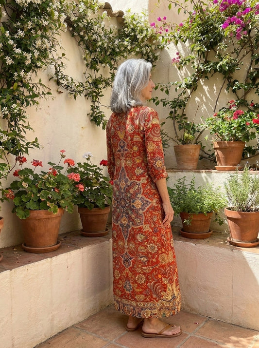 Aurora™ | Vestido rojo floral