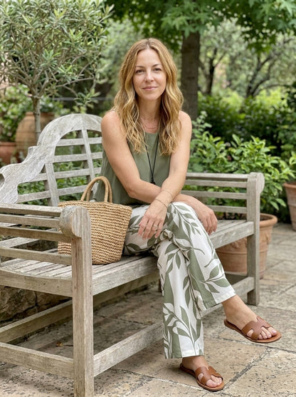Elena™ | Conjunto Blusa y Pantalón Botánico
