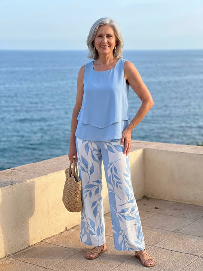 Aurelia™ | Conjunto Blusa y Pantalón Floral