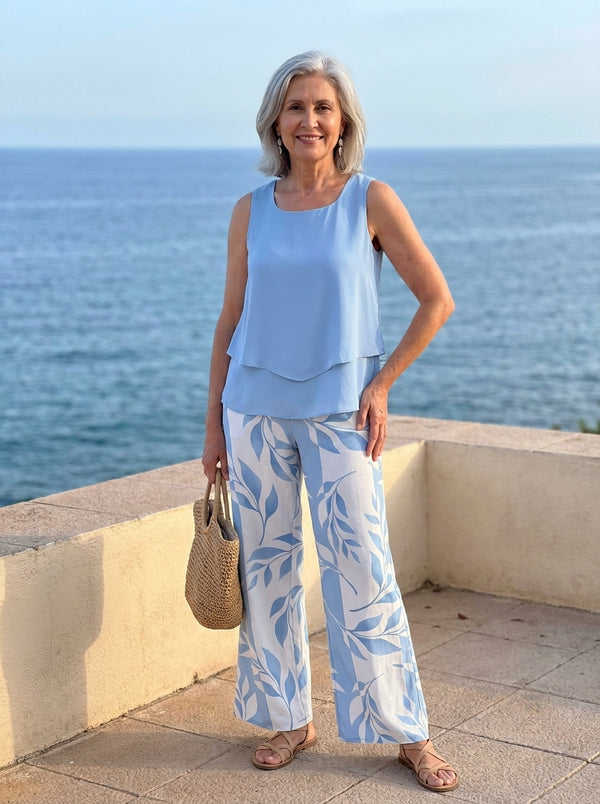 Aurelia™ | Conjunto Blusa y Pantalón Floral