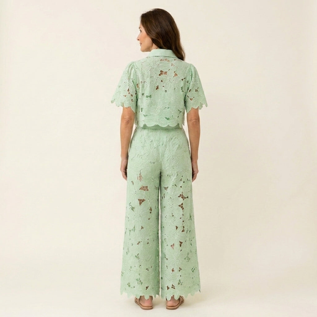 Adelina™ | Conjunto Bordado Calado de Verano