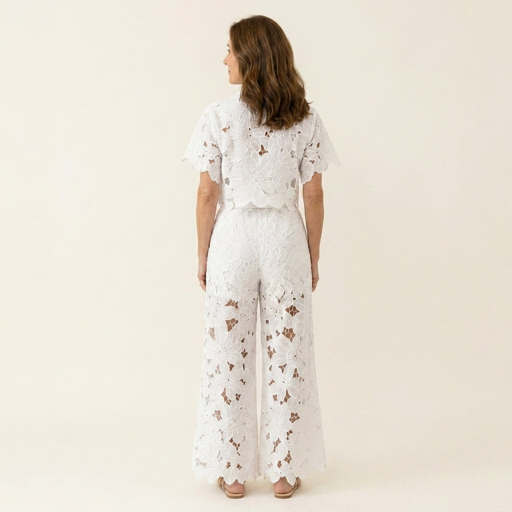 Adelina™ | Conjunto Bordado Calado de Verano