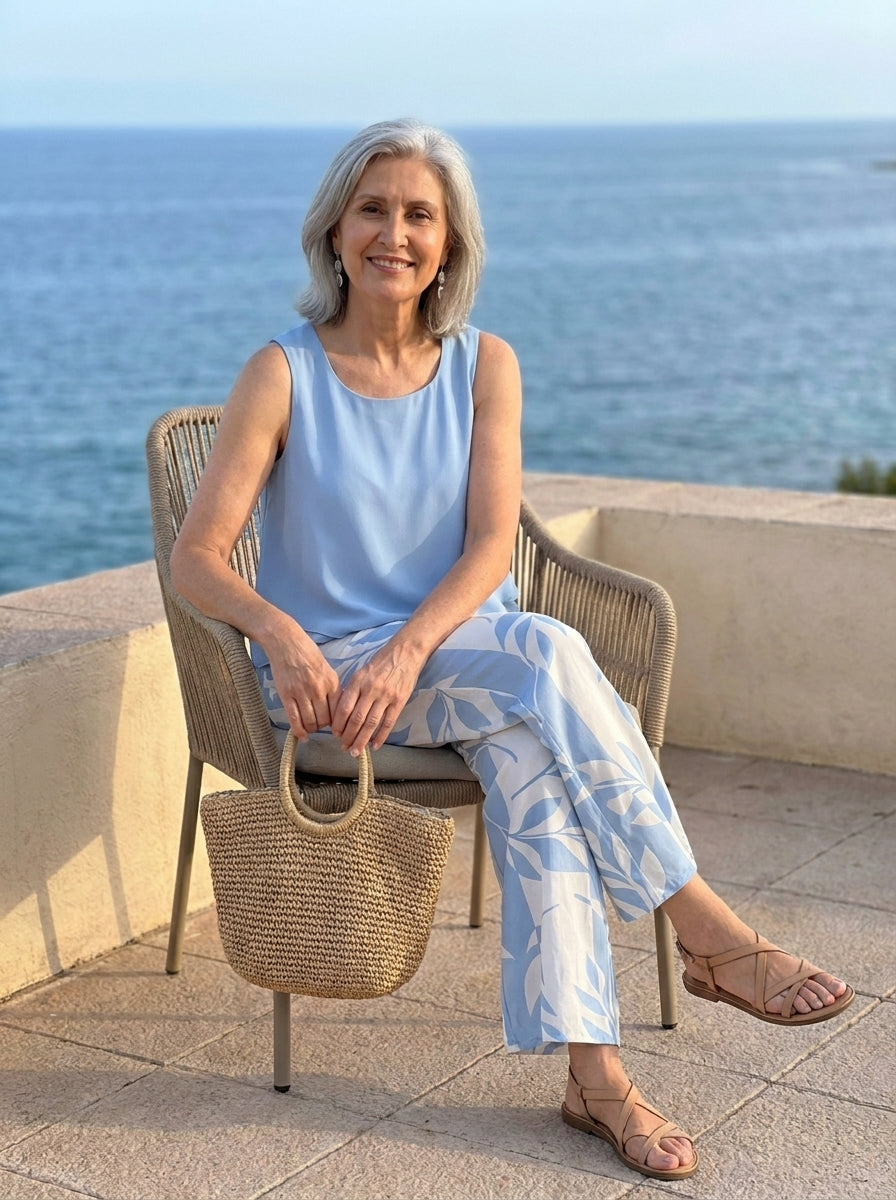 Aurelia™ | Conjunto Blusa y Pantalón Floral