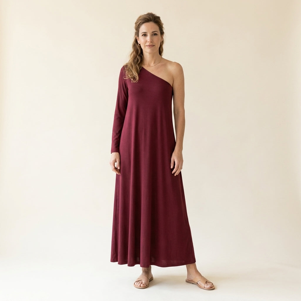 Lily™ | Vestido Maxi Asimétrico de un Hombro