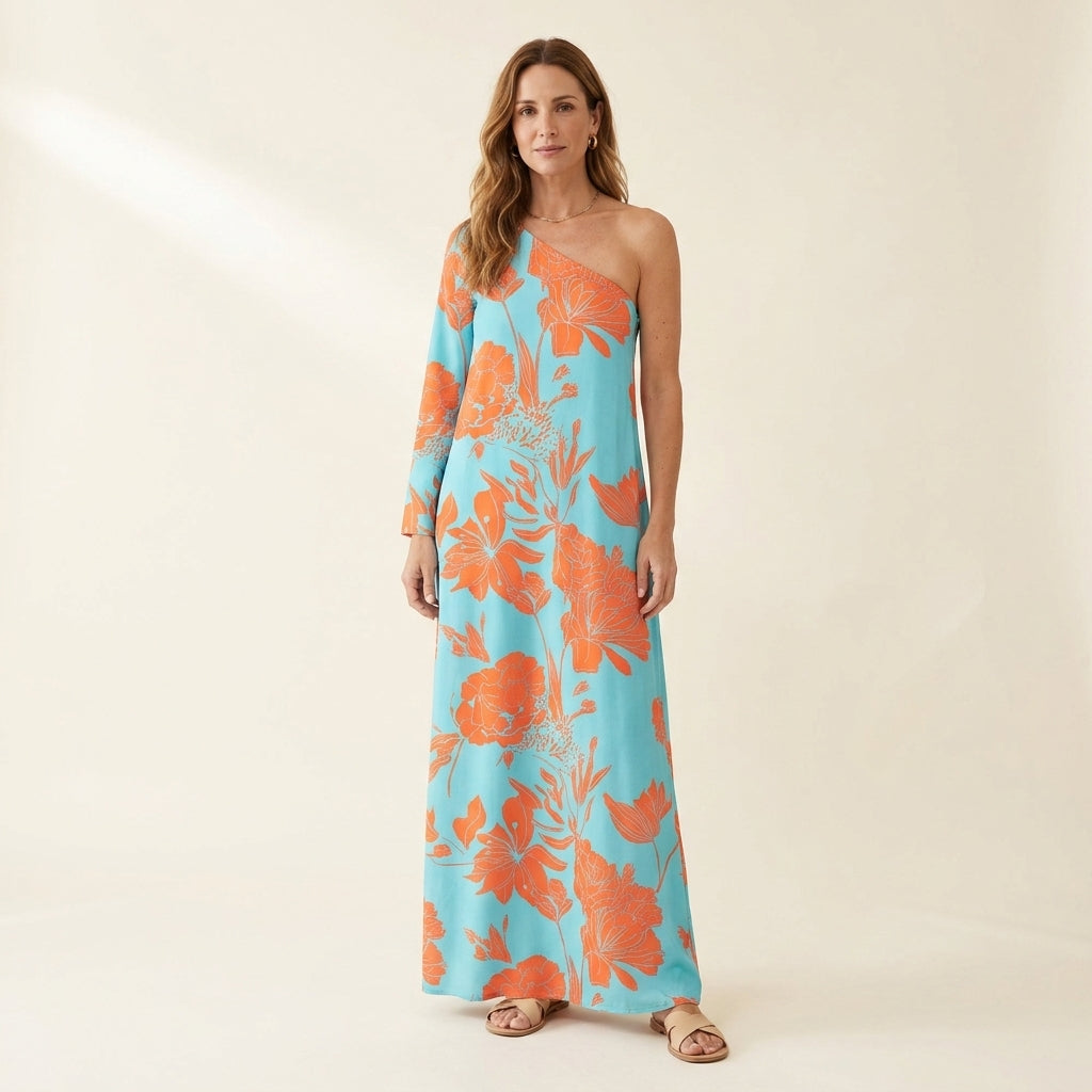 Lily™ | Vestido Maxi Asimétrico de un Hombro