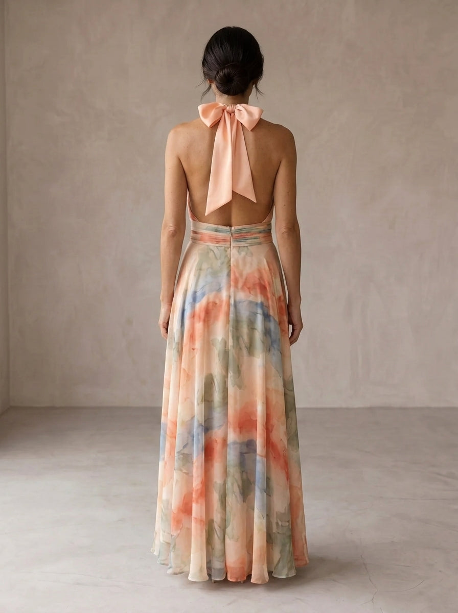 Valentina™ | Vestido Largo Floral Acuarela