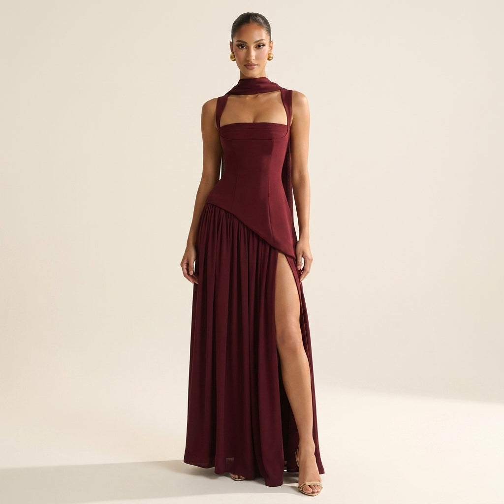 Tullulah™ | Vestido Maxi Corsé Espalda Lace-Up