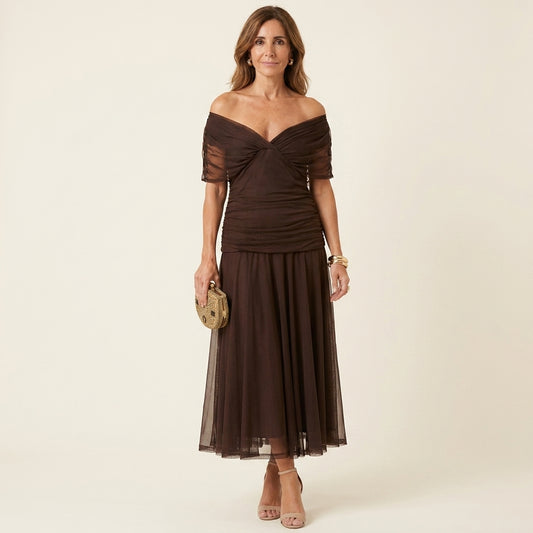 Carlota™ | Vestido Largo Drapeado