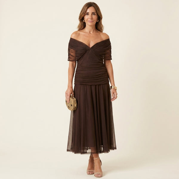 Carlota™ | Vestido Largo Drapeado