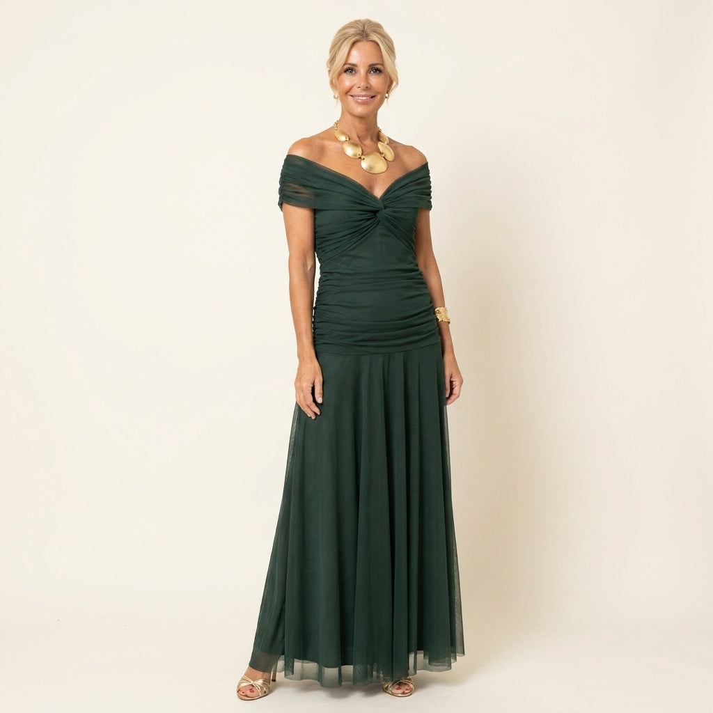 Carlota™ | Vestido Largo Drapeado