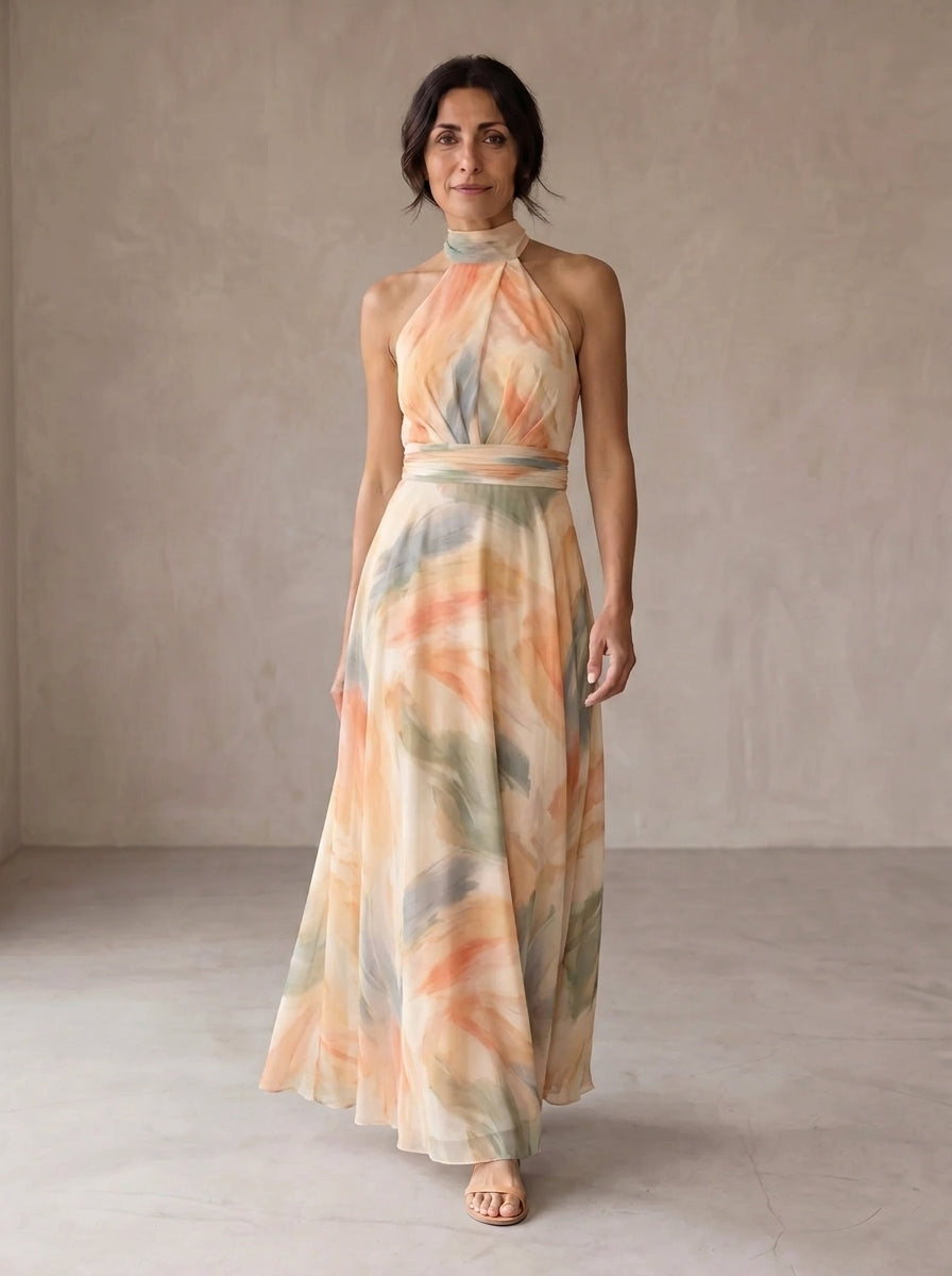 Valentina™ | Vestido Largo Floral Acuarela