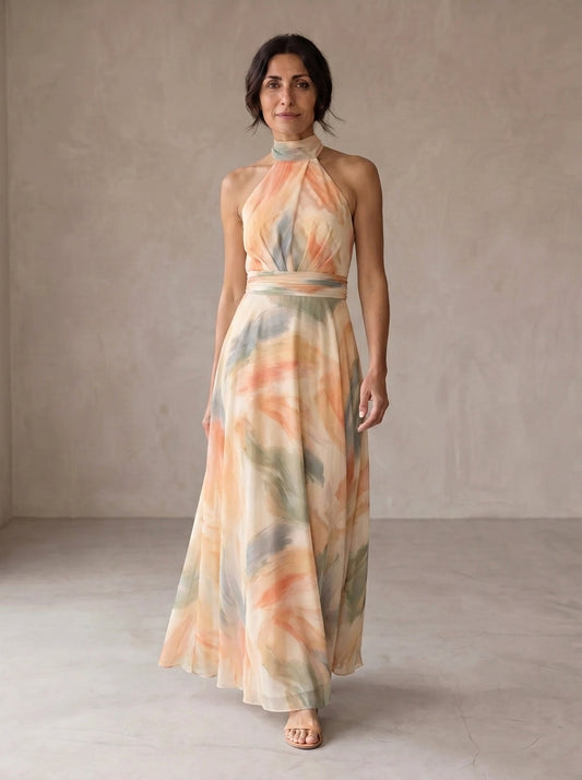 Valentina™ | Vestido Largo Floral Acuarela