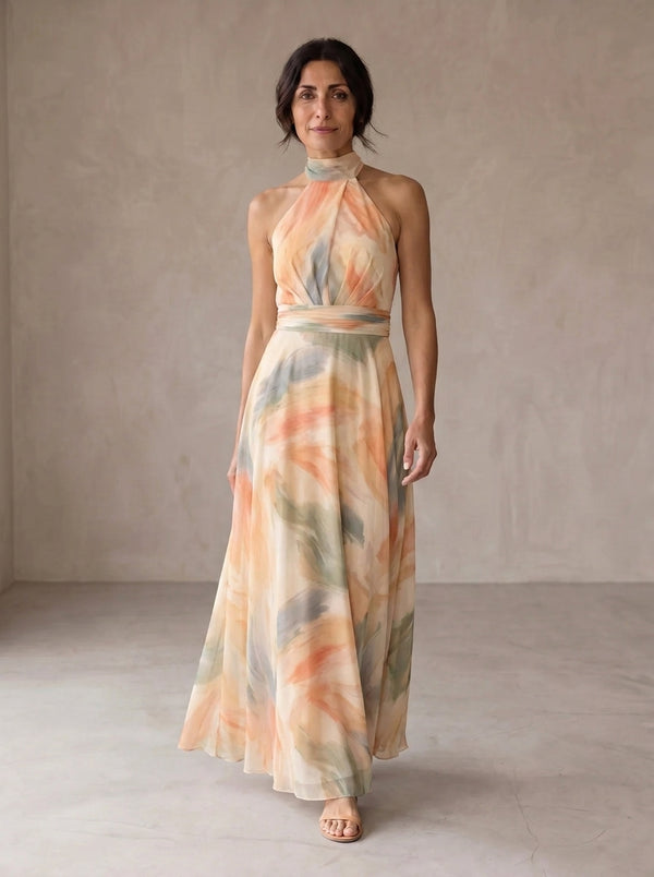 Valentina™ | Vestido Largo Floral Acuarela