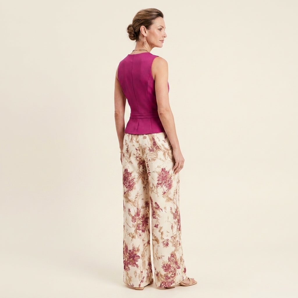 Vita™ | Conjunto Chaleco y Pantalón Floral