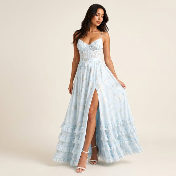 Violetta™ | Vestido Maxi de Encaje con Vuelo