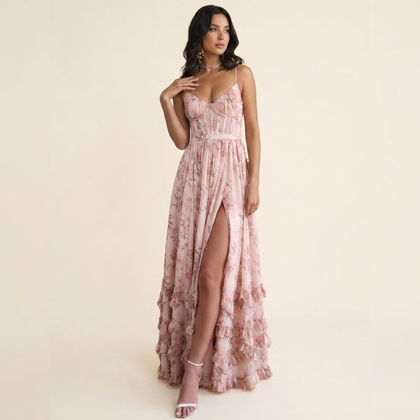 Violetta™ | Vestido Maxi de Encaje con Vuelo