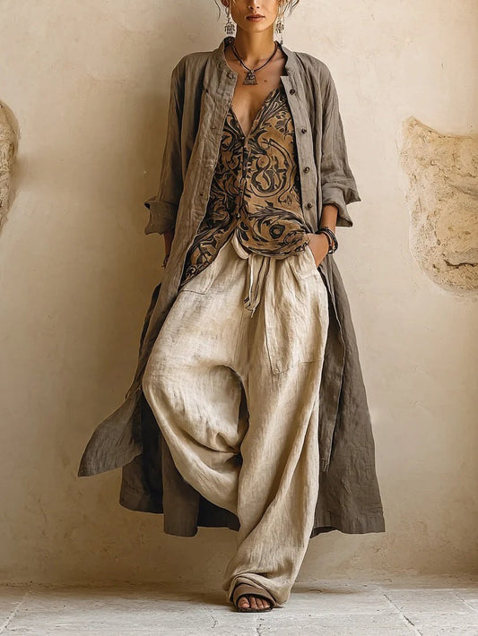 Alessia™ | Conjunto Boho 3 Piezas Lino