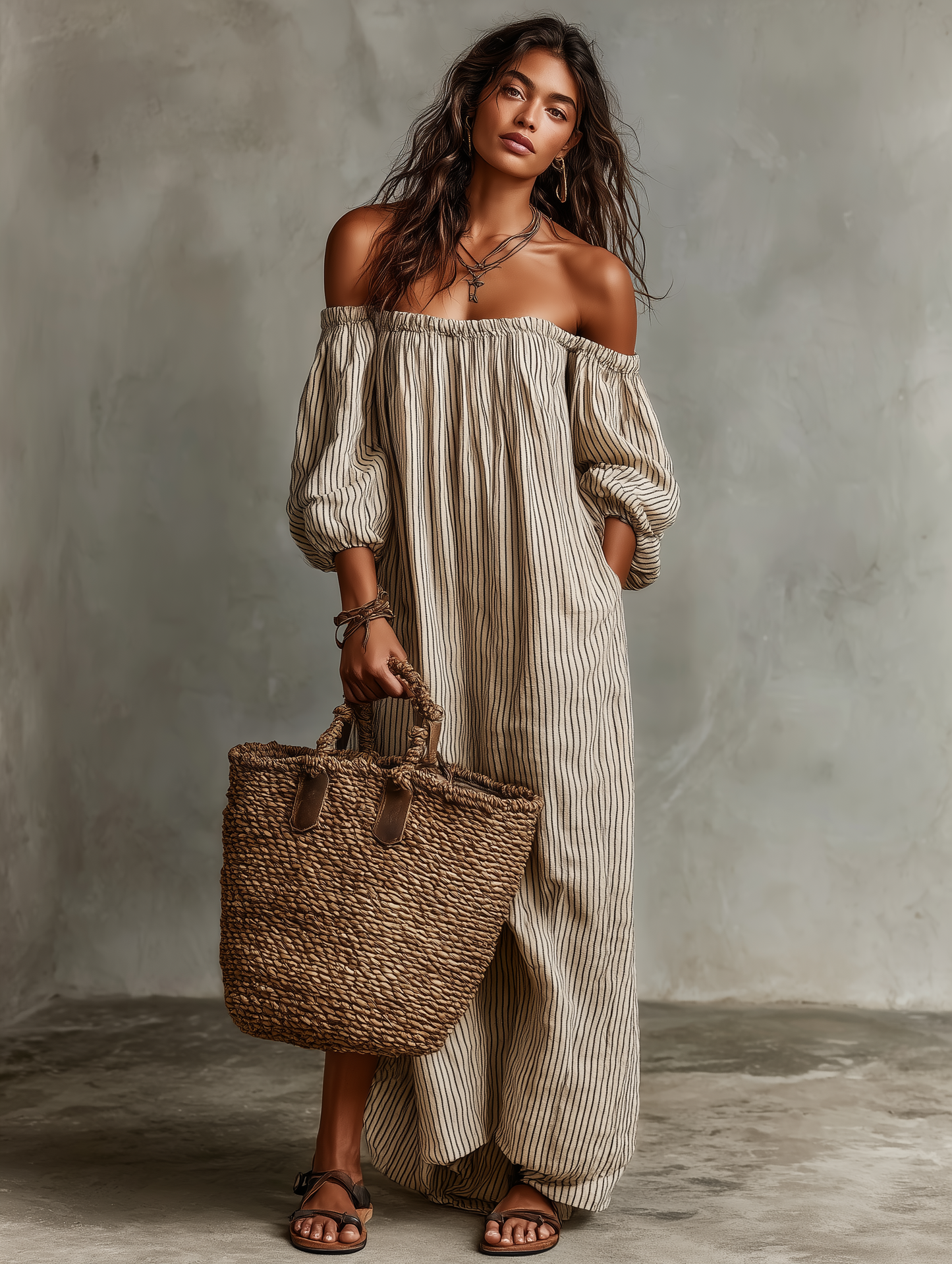 Carmen™ | Vestido Maxi Off-Shoulder