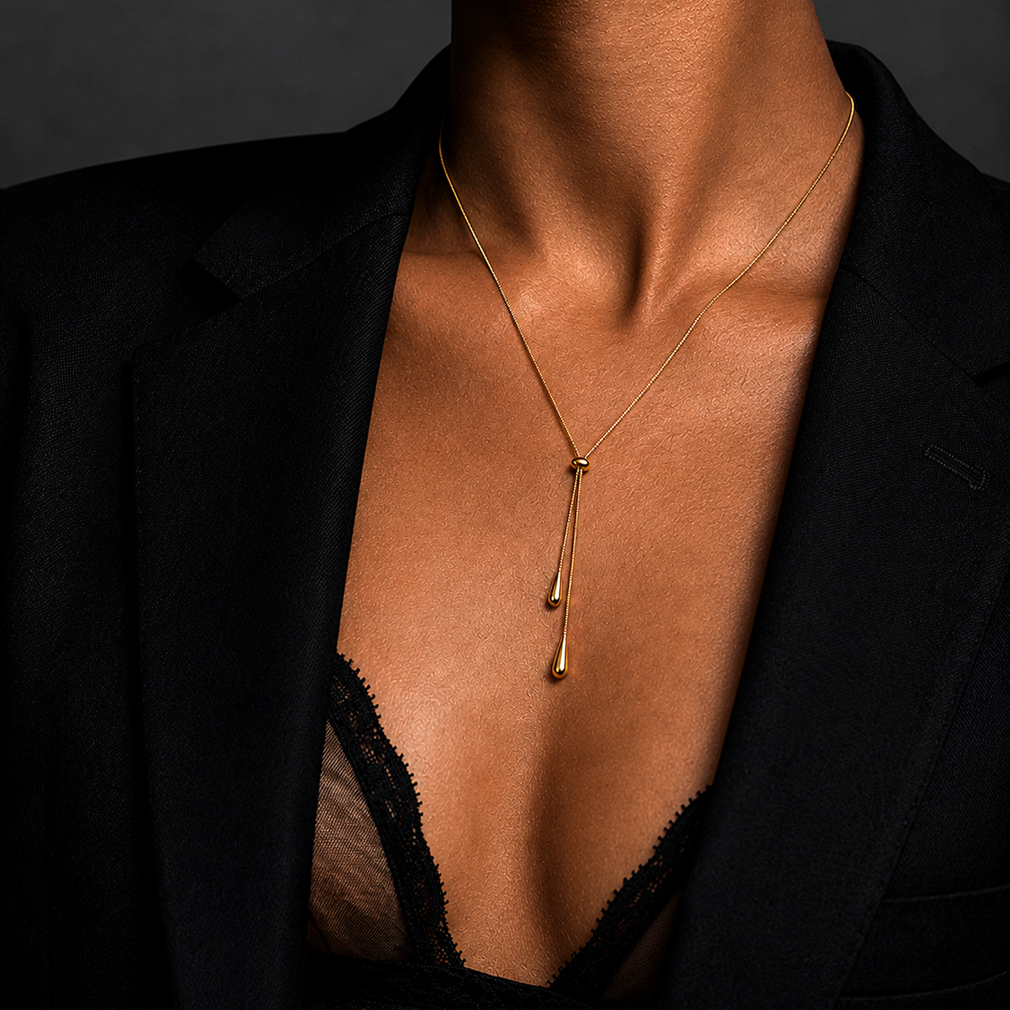 Aurelia™ | Collar Lariat de Gota