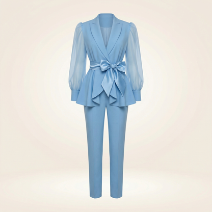 Valentina™ | Blazer con lazo y pantalón a juego