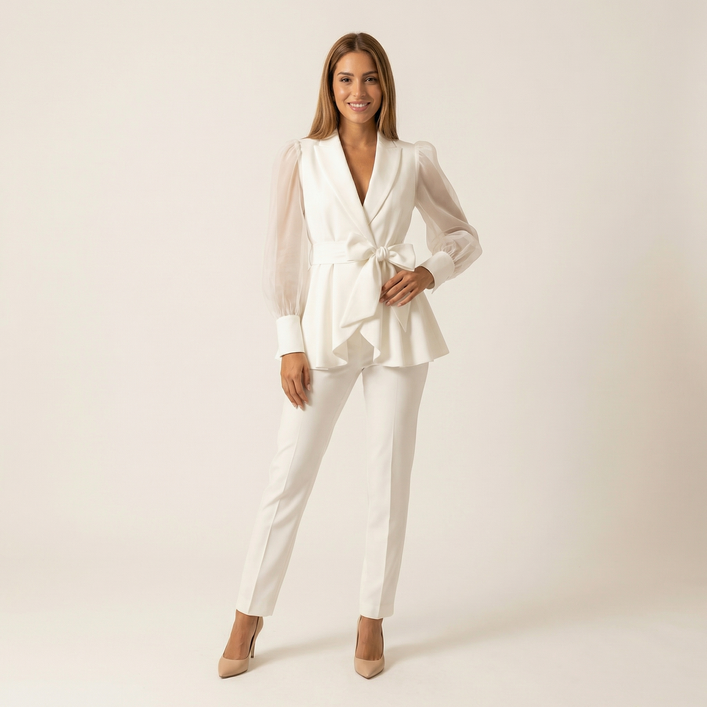 Valentina™ | Blazer con lazo y pantalón a juego