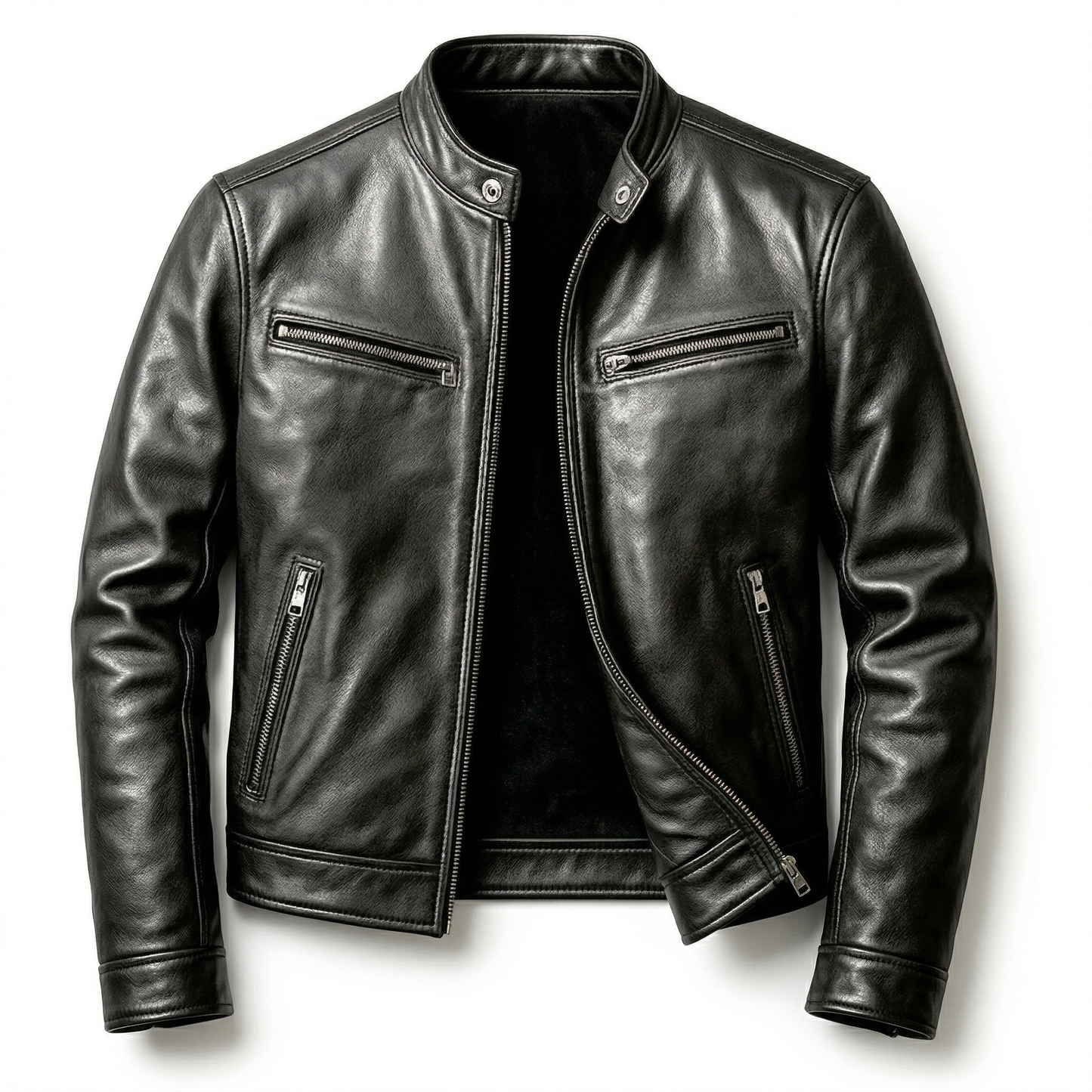 Hugo - Chaqueta de Cuero Vintage
