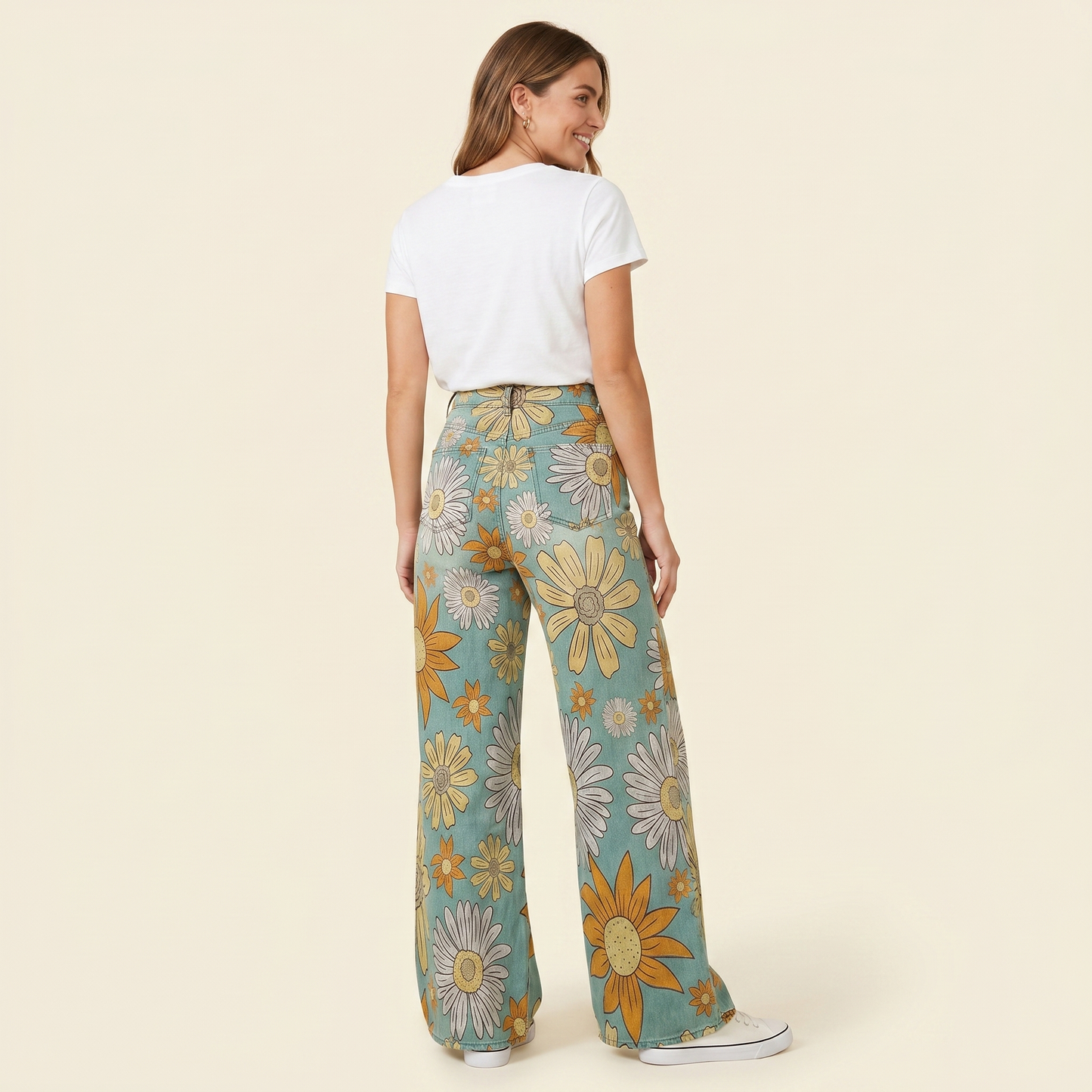 Cirilla™ | Pantalón Floral de Tiro Alto