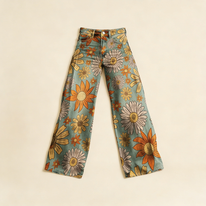 Cirilla™ | Pantalón Floral de Tiro Alto