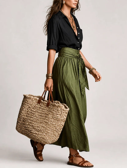 Milena™ | Vestido Maxi Asimétrico de Un Hombro