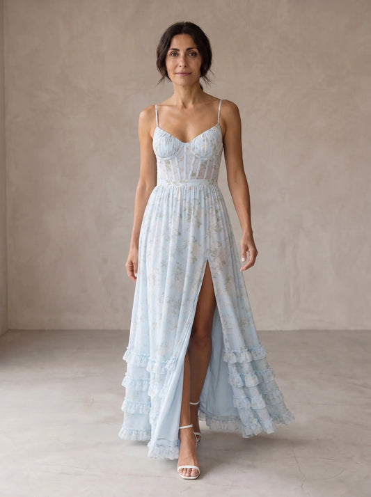 Violetta™ | Vestido Maxi de Encaje con Vuelo