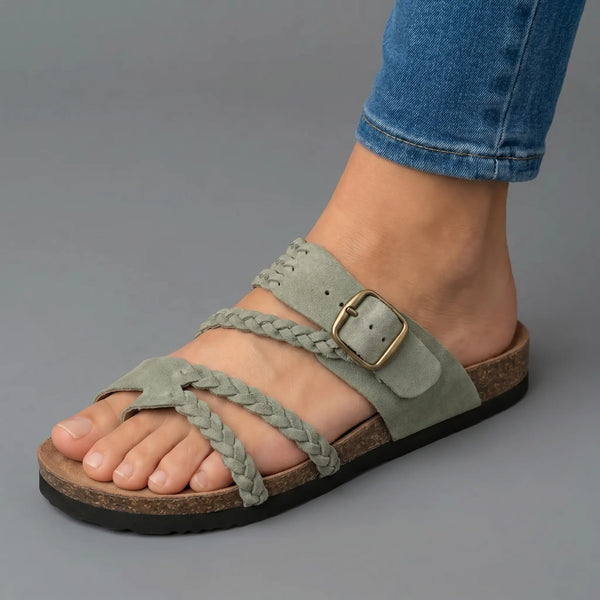 Briana™ | Sandalias de Corcho Trenzada