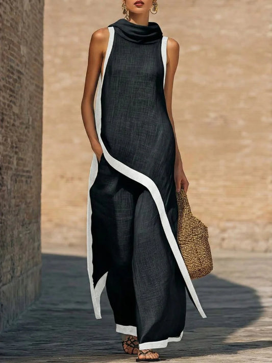 Jovanne™ | Conjunto Elegante Efecto Lino