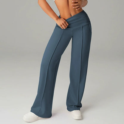 Lena- Pantalón Confort Elegance - Pierna Ancha Anti-Arrugas