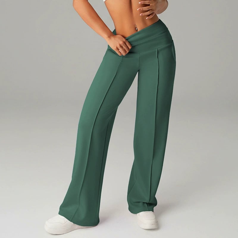 Lena- Pantalón Confort Elegance - Pierna Ancha Anti-Arrugas