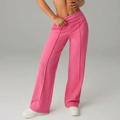 Lena- Pantalón Confort Elegance - Pierna Ancha Anti-Arrugas