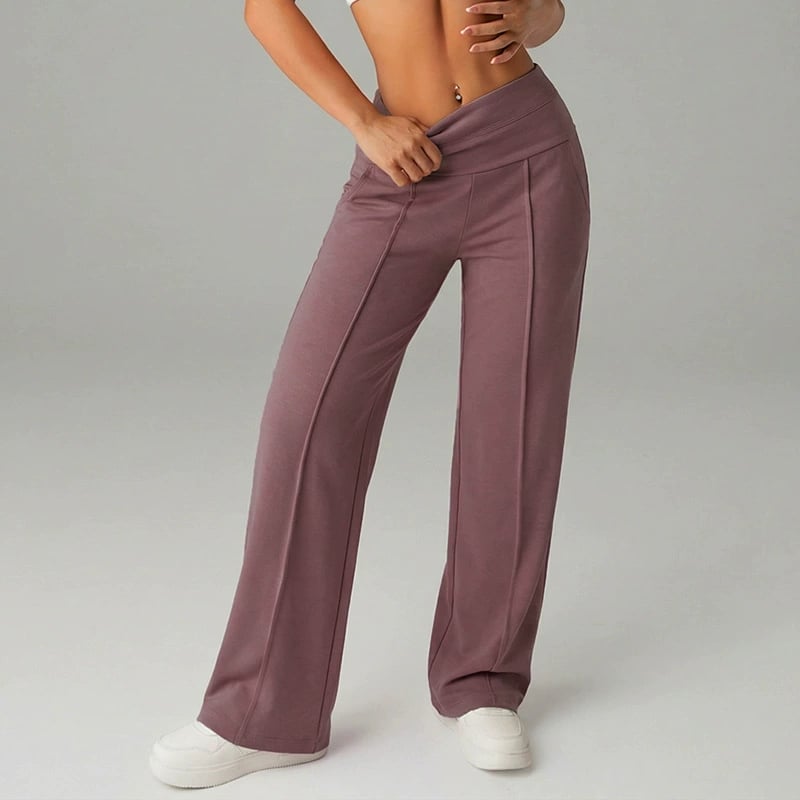 Lena- Pantalón Confort Elegance - Pierna Ancha Anti-Arrugas