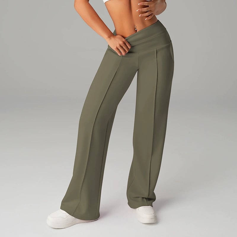 Lena- Pantalón Confort Elegance - Pierna Ancha Anti-Arrugas