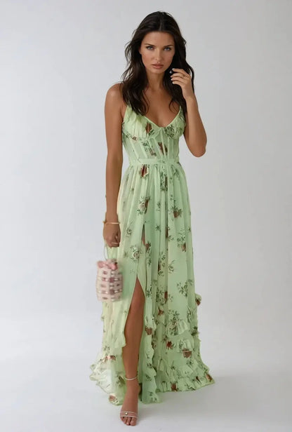 Violetta™ | Vestido Maxi de Encaje con Vuelo